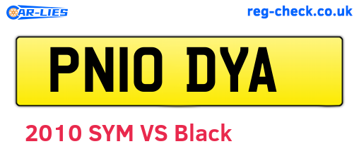 PN10DYA are the vehicle registration plates.