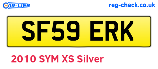 SF59ERK are the vehicle registration plates.