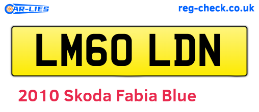 Blue 2010 Skoda Fabia (LM60LDN)