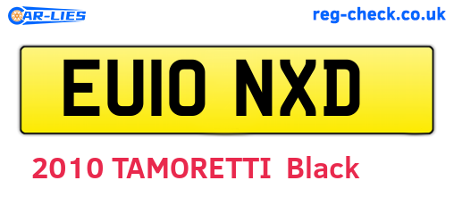EU10NXD are the vehicle registration plates.