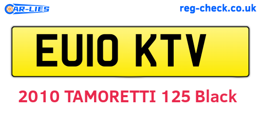 EU10KTV are the vehicle registration plates.