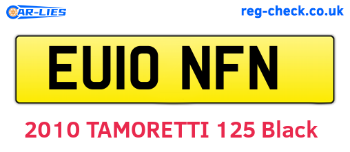 EU10NFN are the vehicle registration plates.