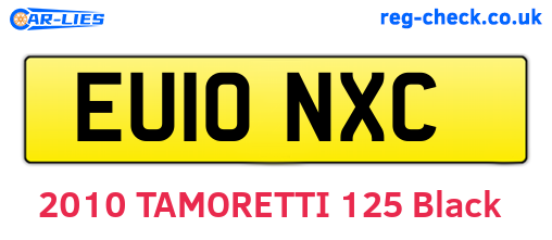 EU10NXC are the vehicle registration plates.