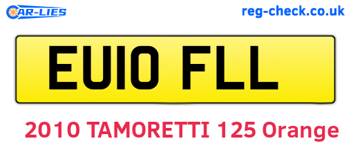 EU10FLL are the vehicle registration plates.