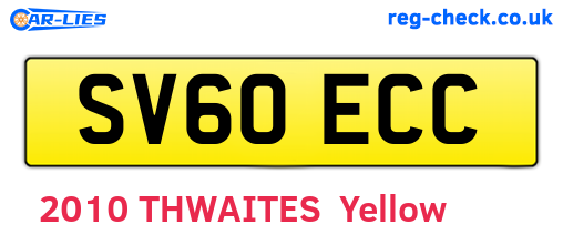 SV60ECC are the vehicle registration plates.