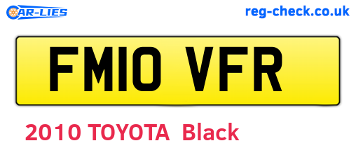 FM10VFR are the vehicle registration plates.