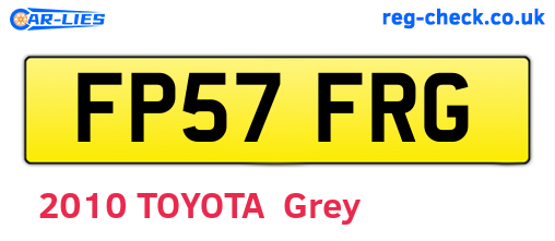 FP57FRG are the vehicle registration plates.