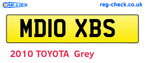 MD10XBS are the vehicle registration plates.