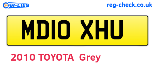 MD10XHU are the vehicle registration plates.