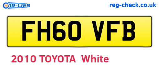 FH60VFB are the vehicle registration plates.