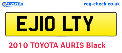 EJ10LTY are the vehicle registration plates.