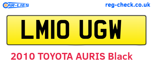 LM10UGW are the vehicle registration plates.
