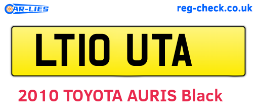 LT10UTA are the vehicle registration plates.