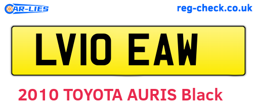 LV10EAW are the vehicle registration plates.