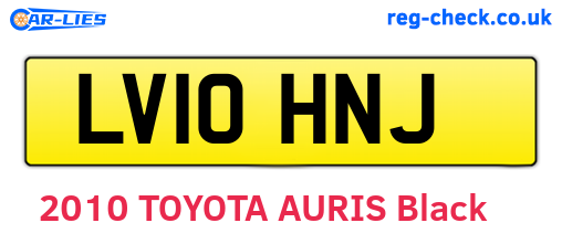LV10HNJ are the vehicle registration plates.