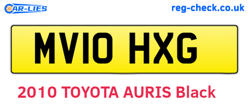MV10HXG are the vehicle registration plates.