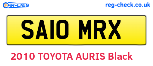 SA10MRX are the vehicle registration plates.