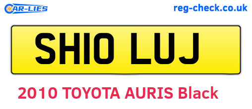SH10LUJ are the vehicle registration plates.