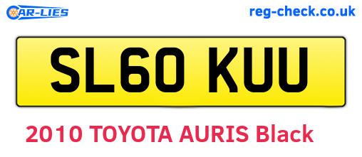 SL60KUU are the vehicle registration plates.