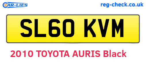 SL60KVM are the vehicle registration plates.