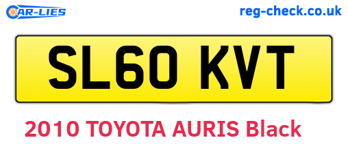 SL60KVT are the vehicle registration plates.
