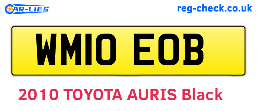 WM10EOB are the vehicle registration plates.