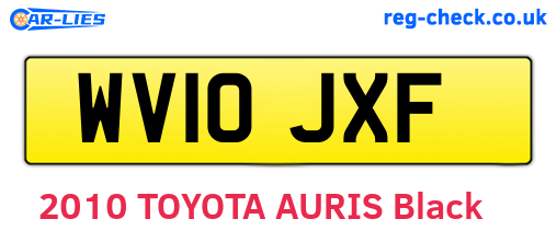 WV10JXF are the vehicle registration plates.