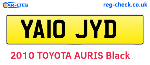 YA10JYD are the vehicle registration plates.