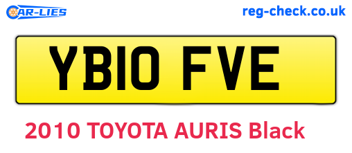 YB10FVE are the vehicle registration plates.