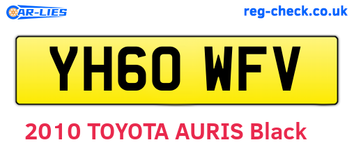 YH60WFV are the vehicle registration plates.