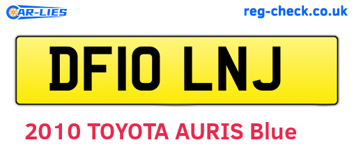 DF10LNJ are the vehicle registration plates.