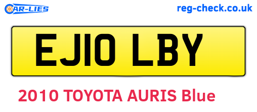 EJ10LBY are the vehicle registration plates.