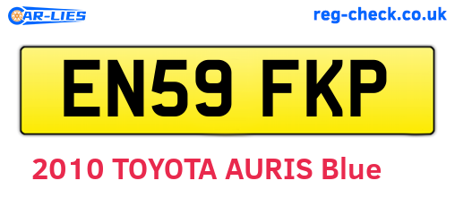 EN59FKP are the vehicle registration plates.