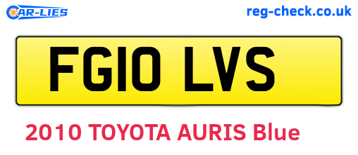 FG10LVS are the vehicle registration plates.