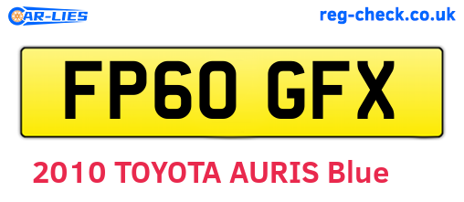 FP60GFX are the vehicle registration plates.