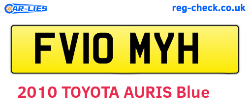 FV10MYH are the vehicle registration plates.