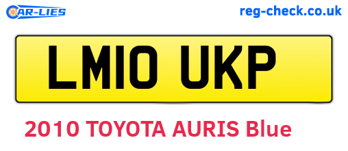 LM10UKP are the vehicle registration plates.