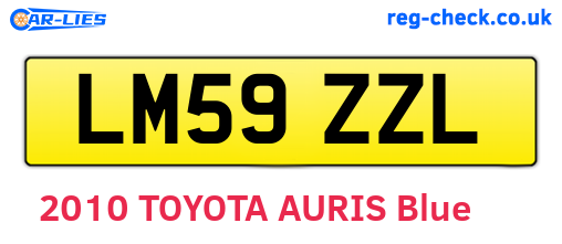 LM59ZZL are the vehicle registration plates.