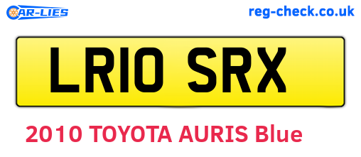 LR10SRX are the vehicle registration plates.