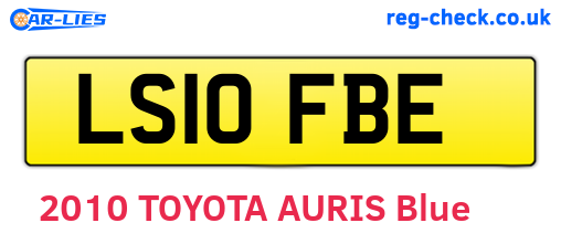 LS10FBE are the vehicle registration plates.