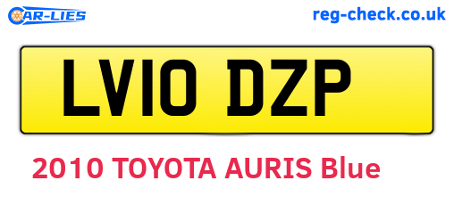 LV10DZP are the vehicle registration plates.