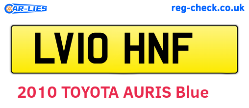 LV10HNF are the vehicle registration plates.