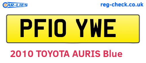 PF10YWE are the vehicle registration plates.