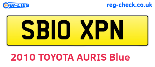 SB10XPN are the vehicle registration plates.