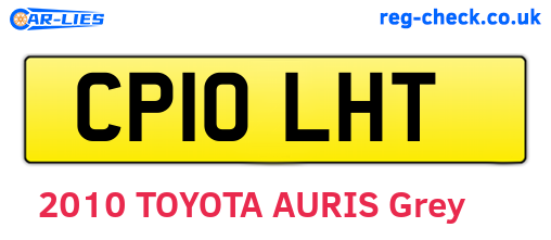 CP10LHT are the vehicle registration plates.