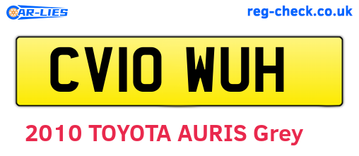 CV10WUH are the vehicle registration plates.