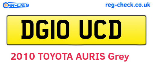 DG10UCD are the vehicle registration plates.
