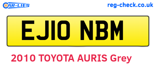 EJ10NBM are the vehicle registration plates.