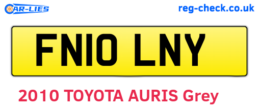 FN10LNY are the vehicle registration plates.