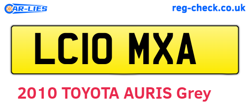 LC10MXA are the vehicle registration plates.